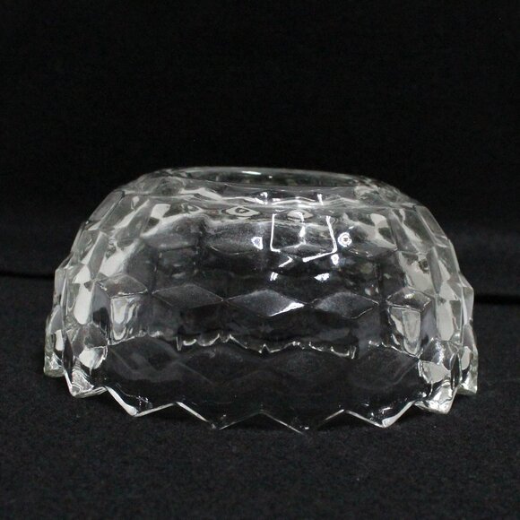 Vintage Homco 2 Piece Clear Glass Patterned Candle Holder - No Box - Picture 8 of 16